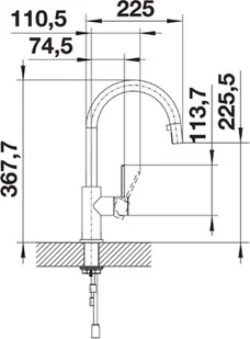 Blanco CANDOR-S stal szlachetna szczotkowana 523121 - Baterie kuchenne - miniaturka - grafika 3