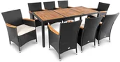 Meble ogrodowe - DiVolio Zestaw mebli ogrodowych VERONA 8+1 - Czarny/Kremowy 54591 - miniaturka - grafika 1