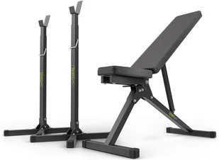 SmartGym Zestaw treningowy SG1 | Ławka do ćwiczeń +  Stojaki pod sztangę regulowane - SmartGym Fitness Accessories SG1 - Ławki treningowe - miniaturka - grafika 2