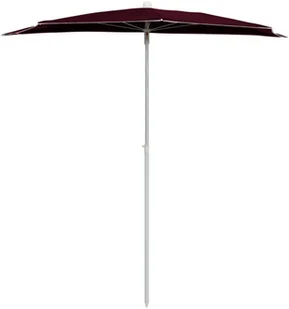 vidaXL Półokrągły parasol ogrodowy na słupku, 180x90 cm, bordowy vidaXL - Parasole ogrodowe - miniaturka - grafika 4