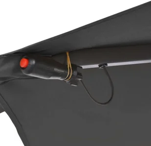 vidaXL Parasol wiszący z LED i stalowym słupkiem, 300 cm, antracytowy - Parasole ogrodowe - miniaturka - grafika 7