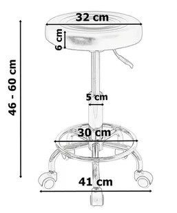 Taboret kosmetyczny KB-Monza biały STOŁEK MONZA BIAŁY - Krzesła i taborety kosmetyczne - miniaturka - grafika 4