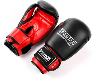 Evolution Rękawice bokserskie, Standard skóra syntetyczna RB23, czarno-czerwony, 12 oz - Rękawice bokserskie - miniaturka - grafika 2