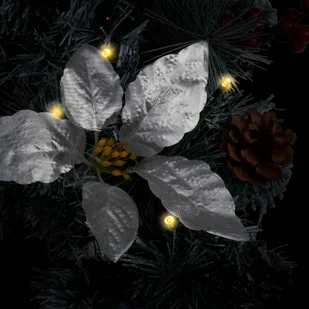 vidaXL Świąteczna girlanda z lampkami LED zielona 2,7 m PVC 320971 - Ozdoby bożonarodzeniowe - miniaturka - grafika 10