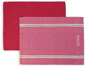 Ściereczki, gąbki, czyściki - Soleil d'ocre Soleil D 'ocre 712032 zestaw do soli i pieprzu 2 ściereczki do naczyń Jacquard bawełna Czerwony 50 x 70 cm 712032 - miniaturka - grafika 1