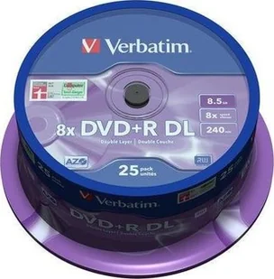 Verbatim DVD R 8.5GB 8x DOUBLE LAYER 25 43757 - Nośniki danych - miniaturka - grafika 2