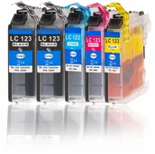 Tusze zamienniki - 5x Tusz do Brother LC123 DCP-J132W DCP-J152W Chip - miniaturka - grafika 1