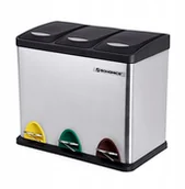 Kosze na śmieci - FENIKS potrójny 24l pojemnik segregacji 3 - miniaturka - grafika 1