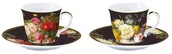 Filiżanki - Nuova R2S Easy life PORCELANOWE FILIŻANKI ESPRESSO ze SPODKAMI Victorian Garden - Kwiaty KOMPLET 2 SZT. 1175 VICT - miniaturka - grafika 1