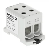 Kostki, złączki, wtyczki - Geberit MOREK szynowa 6-95mm2 szara 4 otwor AL/CU 1000V TH35 1P MAA2095A10 Morek 4115 MAA2095A10 - miniaturka - grafika 1