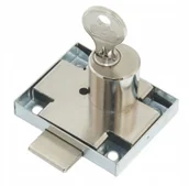 Zamki i wkładki - Zamek Meblowy ZMB-2 Niklowany Prawy - miniaturka - grafika 1