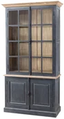 Kredensy - Dekoria Kredens Gordes 110x46x230 old black & natural 110x46x230cm 006-567 - miniaturka - grafika 1