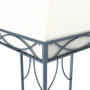 vidaXL Altana ze sznurem lampek, 300x300 cm, kremowa! 3070338 - Altany ogrodowe - miniaturka - grafika 4