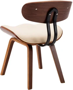 vidaXL Krzesła do jadalni, 4 szt., kremowe, gięte drewno i ekoskóra - Krzesła - miniaturka - grafika 6