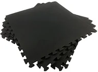 Maty do ćwiczeń - Tunturi Mata 4er maty ochronne zestaw podłogowa mata puzzle 4 sztuka, czarna, One Size 14TUSCL269 - miniaturka - grafika 1