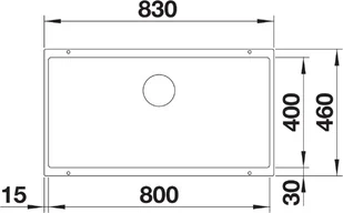 Blanco Subline 800-U biały 523145 - Zlewozmywaki - miniaturka - grafika 3