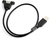 Kable USB - System-S Kabel  USB A męski do wtyczki USB A Female Panel Mount Male rozgałęziacz 10090054904369 - miniaturka - grafika 1