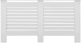 vidaXL Osłona na kaloryfer, biała, 152 x 19 x 81,5 cm, MDF - Akcesoria grzewcze - miniaturka - grafika 4