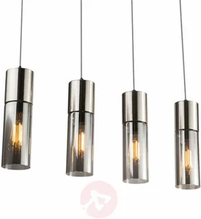 Globo Lighting Chromowana lampa wisząca Annika, szklane klosze (21000-4HN) - Lampy sufitowe - miniaturka - grafika 4