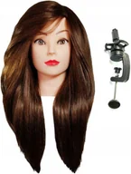 Główki treningowe - Calissimo Główka treningowa Alinka 80 cm brown, włos mieszany 60% + uchwyt, fryzjerska do czesania, głowa do ćwiczeń ALINKA-BROWN-80CM(S-22) - miniaturka - grafika 1