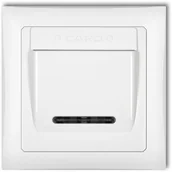 Wyłączniki światła i elektryczne - Karlik Łącznik hotelowy DECO SOFT biały DSHSO-1 - miniaturka - grafika 1