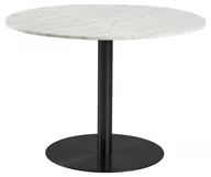 Stoły - D2.Design Okrągły stół jadalniany Corby 105 cm na czarnej nodze Stół okrągły Corby marmur/czarny - miniaturka - grafika 1