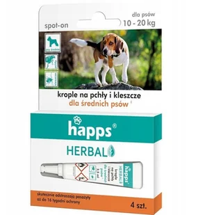 Bros Happs krople na pchły i kleszcze dla średnich psów (10-20kg). - Zwalczanie i odstraszanie szkodników - miniaturka - grafika 2