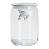 Akcesoria i części AGD - Alessi GIANNI Słoik hermetyczny z białą silikonową pokrywką średni AMDR05 W - miniaturka - grafika 1