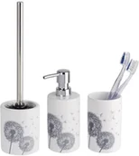 Akcesoria łazienkowe - Wenko Zestaw akcesoriów łazienkowych ASTERA dozownik na mydło kubek na szczoteczkę do zębów szczotka toaletowa 22832100 - miniaturka - grafika 1