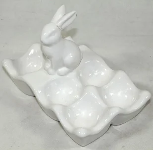 Pigmejka Podstawka na jajka z zajączkiem PIGMEJKA, biała, 13,5x20x12 cm - Wielkanoc - miniaturka - grafika 5