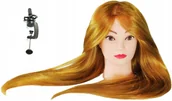 Główki treningowe - Główka treningowa Blanka 70cm blond, włos mieszany 60% + uchwyt, fryzjerska do czesania, głowa do ćwiczeń BLANKA-GOLDEN-65CM(S-22) - miniaturka - grafika 1