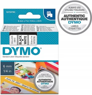 Dymo ETYKIETA D1 6mmx7m CZARNY/BIAŁY S0720780 - Etykiety do drukarek - miniaturka - grafika 9
