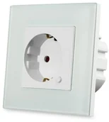 Systemy inteligentnych domów - v-tac Gniazdo Szklane WiFi V-TAC Białe Amazon Alexa, Google Home, Nest VT-5134 - miniaturka - grafika 1