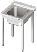 Stoły gastronomiczne - Stalgast Stół ze zlewem jednokomorowym bez półki W600xD600xH850 mm( 980626060) - miniaturka - grafika 1
