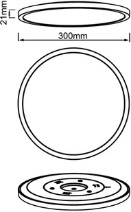 Brilliant Lampa sufitowa LED Tuco, ściemniana, czarna 30cm - Lampy sufitowe - miniaturka - grafika 4