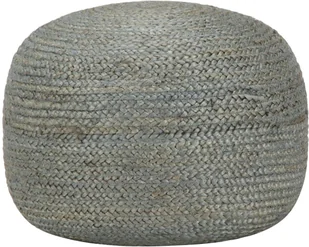 vidaXL Ręcznie robiony puf, zieleń oliwkowa, 45 x 30 cm, juta - Pufy i podnóżki - miniaturka - grafika 2