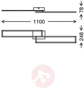 Briloner Lampa sufitowa LED Frame, pilot, czarna - Lampy sufitowe - miniaturka - grafika 5