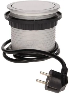 Orno 01. Polska Gniazdo meblowe wysuwane z blatu 3 x 250 V AC z USB i przewodem 1,5 m OR-AE-1381 INOX - Akcesoria do oświetlenia - miniaturka - grafika 2