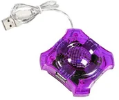 Huby USB - Esperanza HUB 4 USB 2.0 EA150V FIOLETOWY - miniaturka - grafika 1