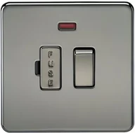 Bezpieczniki elektryczne - Grene Knightsbridge Knightsbridge SF6300NBN bezśrubowa 13 A przełączana jednostka, czarny nikiel SF6300NBN - miniaturka - grafika 1