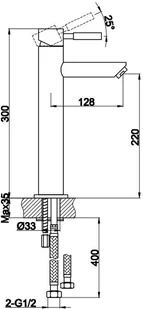 KOHLMAN Roxin Black bateria umywalkowa wysoka czarny półmat QB170RB - Baterie umywalkowe - miniaturka - grafika 2