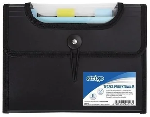 PUKKA Teczka z gumką Pp A5/25mm/6przegr Strigo czarny Fo - Artykuły biurowe - miniaturka - grafika 2