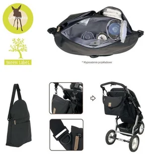 Lassig Green Label Torba z akcesoriami Messenger Black solution-bc-7593-0 - Torby i organizery dla mam - miniaturka - grafika 3