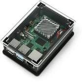 Akcesoria do komputerów jednopłytkowych - PiHut Obudowa do Raspberry Pi 4B - akrylowa z wentylatorem 5V - czarna - PiHut TPH-001 PIH-16294 - miniaturka - grafika 1