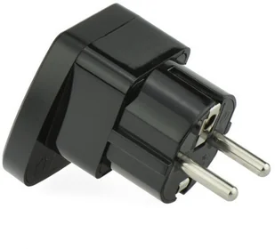 Przejściówka / adapter sieciowy AC [(Wtyk PL - Gniazdo Uniwersalne) czarna - Adaptery i przejściówki - miniaturka - grafika 2