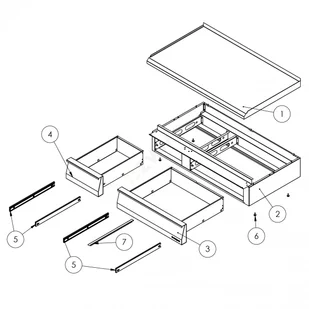 Stalgast stanowisko neutralne nastawne z szufladami 1200 mm 9700610 - Piece, kotły  i płyty grzejne gastronomiczne - miniaturka - grafika 2
