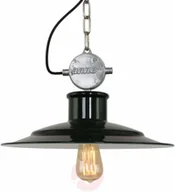 Lampy sufitowe - Milstone - industrialna lampa wisząca, czarna - miniaturka - grafika 1