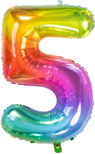 Folat Balon foliowy cyfra 5 tęczowy - 86 cm - 1 szt. F63245 - Balony i akcesoria Folat Balon foliowy cyfra 5 tęczowy - 86 cm - 1 szt. F63245 - Balony i akcesoria - miniaturka - grafika 1