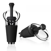 Pozostałe akcesoria barmańskie - Vacu Vin Korek próżniowy z nalewakiem do wina czarny VV-06504606 - miniaturka - grafika 1