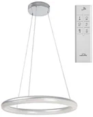 Lampy sufitowe - Rabalux LAMPA wisząca GEORGINA 2565 okrągła OPRAWA zwis LED 24W pierścień ring z pilotem chrom przezroczysty 2565 - miniaturka - grafika 1